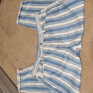 American Eagle Striped Mom Jean